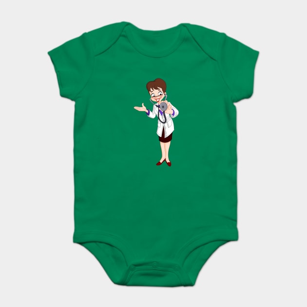 Female Doctor Baby Bodysuit by DigiToonsTreasures